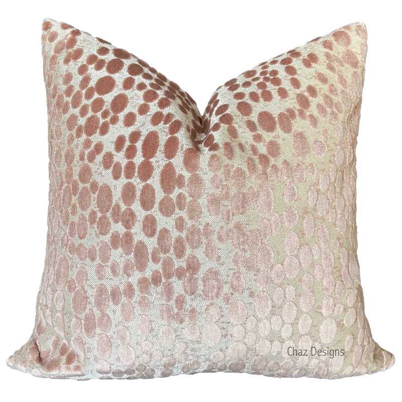 Avebury Polka Dots Velvet Reversible Throw Pillow