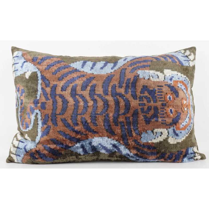 Animal Print Velvet Throw Pillow