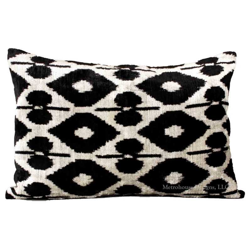 Geometric Silk Accent Pillow