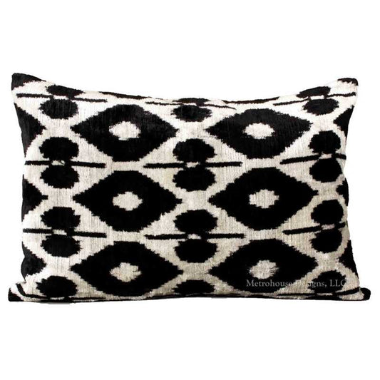 Geometric Silk Accent Pillow