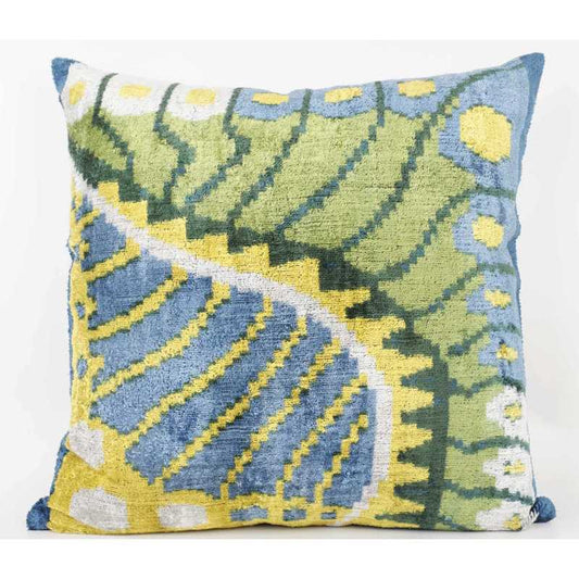 Ikat Velvet Throw Pillow 20 x 20