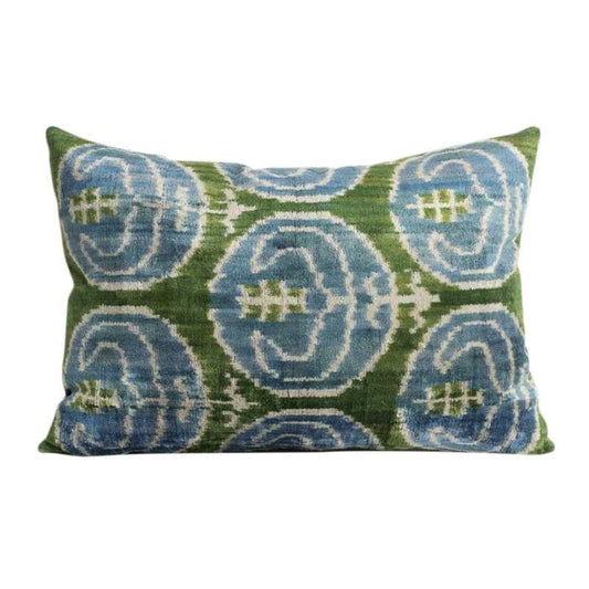 Ottis Ikat Velvet Throw Pillow