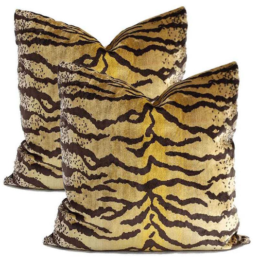 Lee Jofa Animal Print Velvet Throw Pillow (Set of 2)