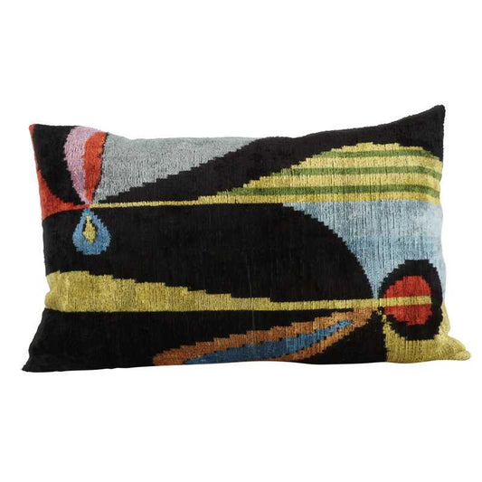 Montclaire Ikat Velvet Throw Pillow