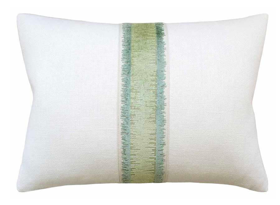 Designer Lumbar Accent Pillow - Citrone Fabric Tape