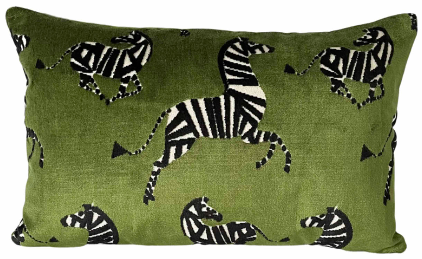 Zebra Velvet Accent Pillow