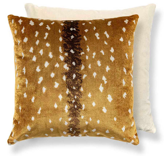 Stark Antelope Velvet Accent Pillow - Bronze