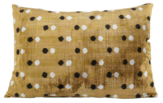 Bronze Silk Velvet Dot Accent Pillow