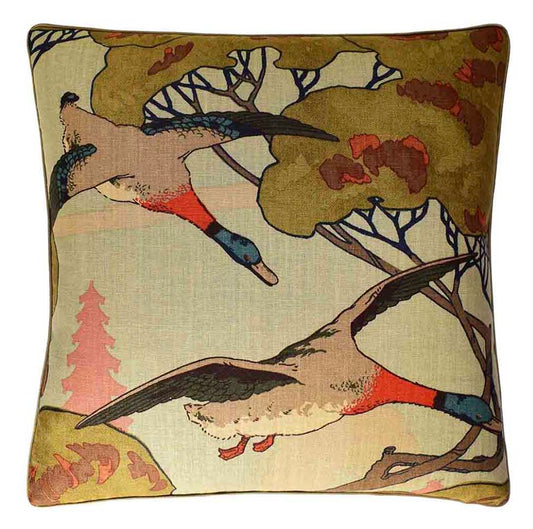 Coral Animal Print Accent Pillow