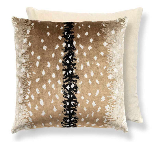 Stark Antelope Velvet Accent Pillow - Fawn