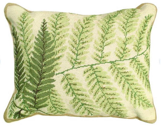 Fern Needlepoint / Peiti Point Accent Pillow - 103