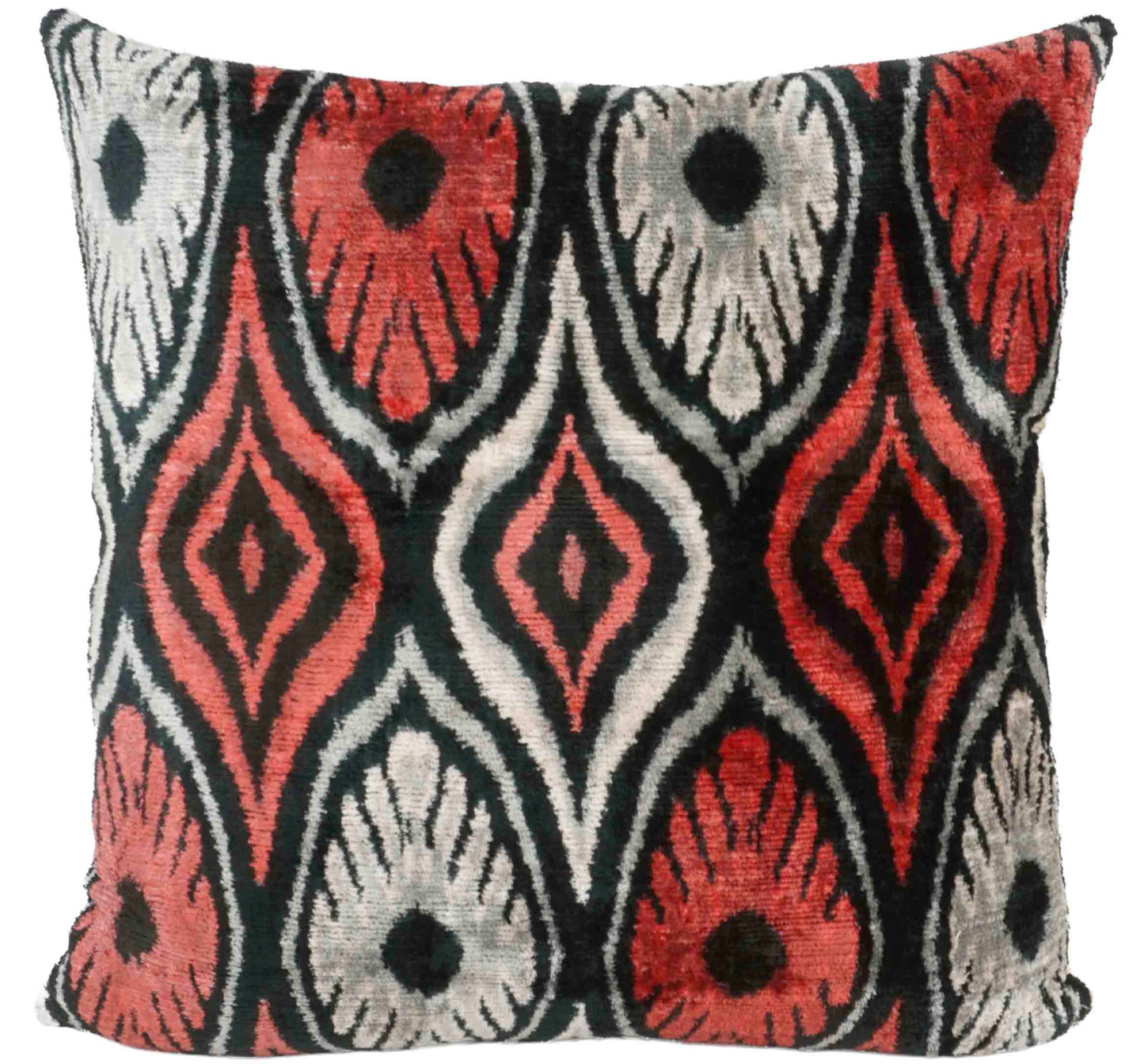 Graystone Ikat Silk Velvet Accent Pillow