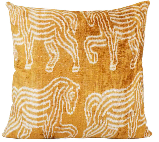 Square Silk Velvet Accent Pillow