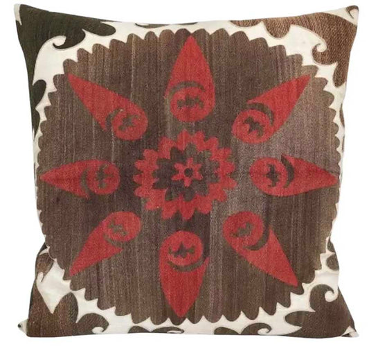 XL Silk Embroidered Tashkent Accent Pillow