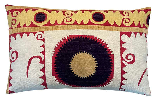 XL Vintage Embroidered Accent Pillow