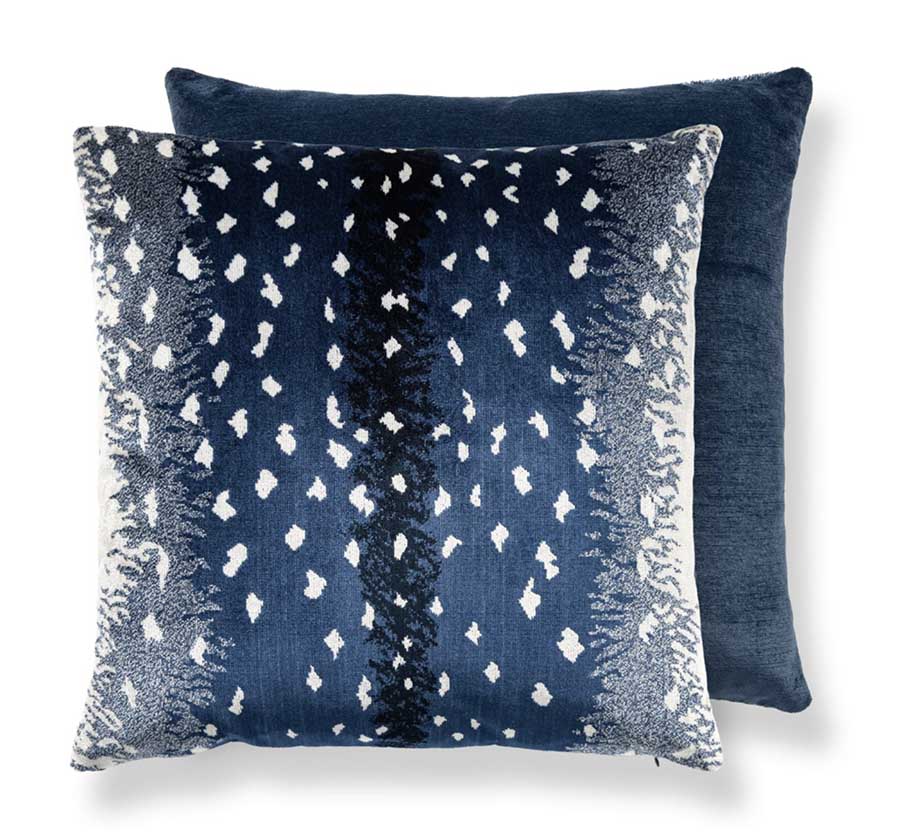 Stark Antelope Velvet Accent Pillow - Midnight
