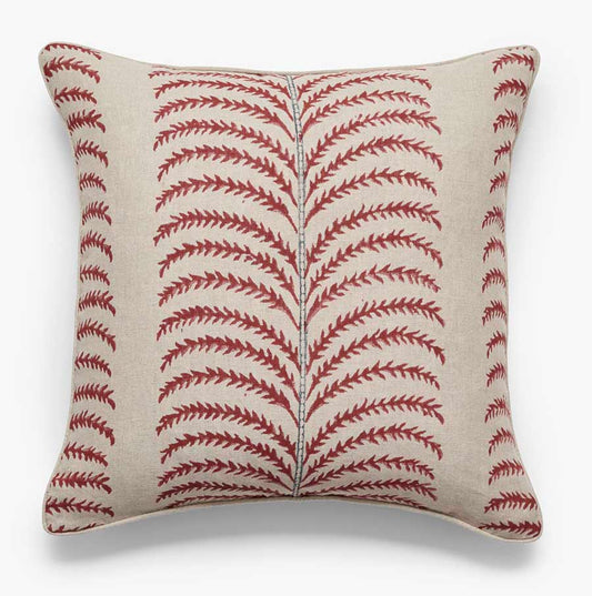 Palm Reversible Linen Accent Pillow - Ox
