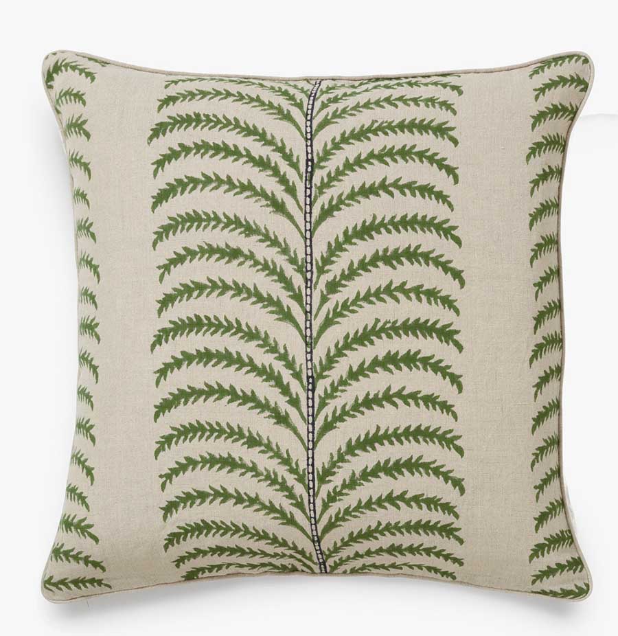 Palm Reversible Accent Pillow - Forest Green