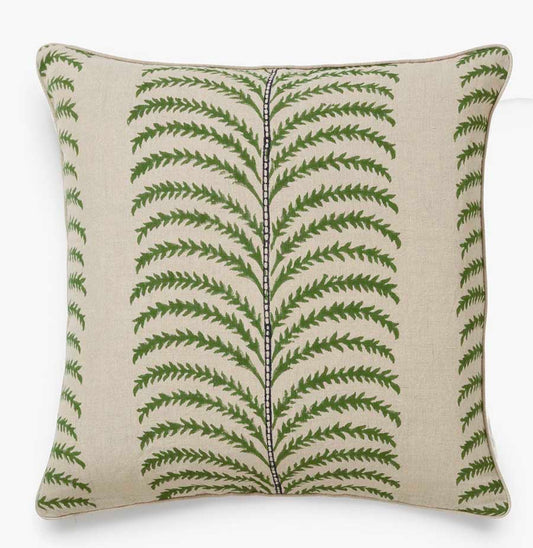 Palm Reversible Accent Pillow - Forest Green