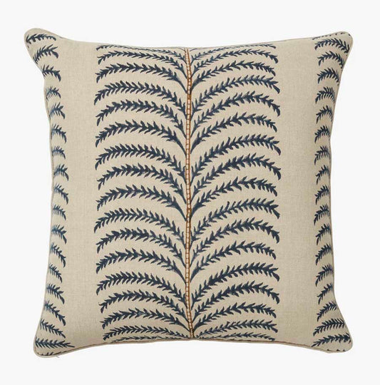Palm Reversible Accent Pillow - Navy