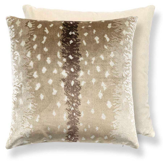 Stark Antelope Velvet Accent Pillow - Sahara