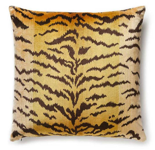 Scalamandre Tigre Silk Velvet Accent Pillow