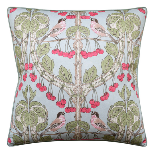 Sitano Birds Accent Pillow - Soft Blue