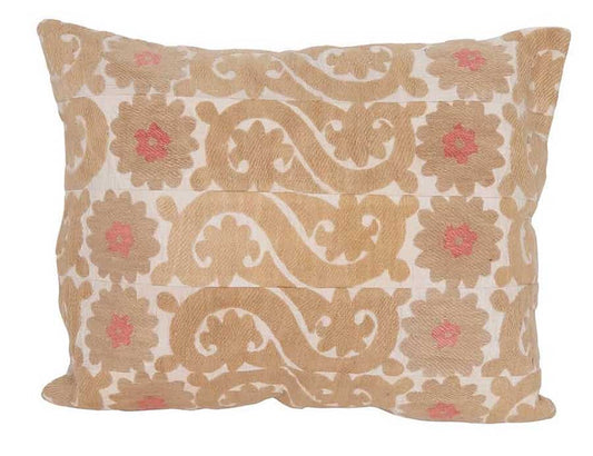 Vintage Oversize Embroidered Accent Pillow