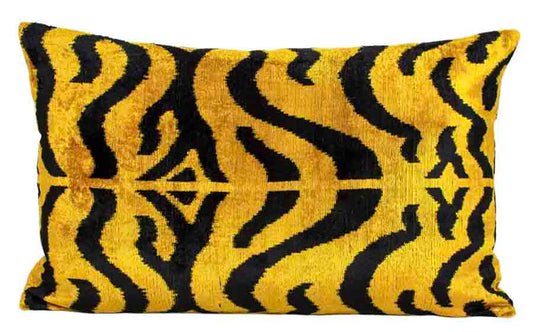 Silk Velvet Ikat Accent Pillow